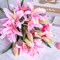 Lily Artificial Flowers Bouquet 30” Long Stems Dozen Blooming Silk Flower Heads, Wedding Decoration Indoor Office DIY Home Decor, 3pcs